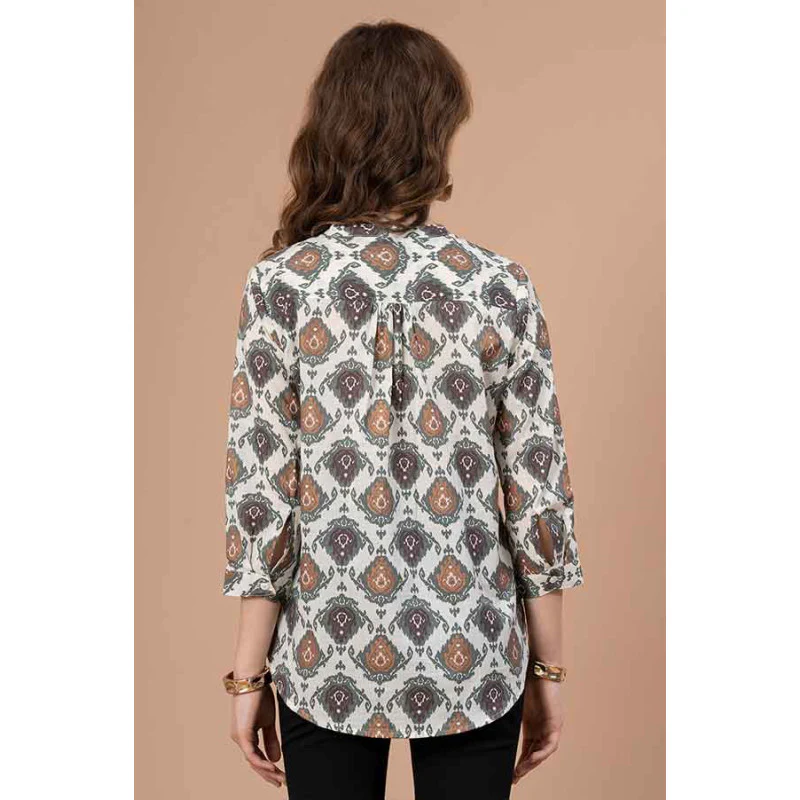 Ivory Blouse Top for Women - Image 3