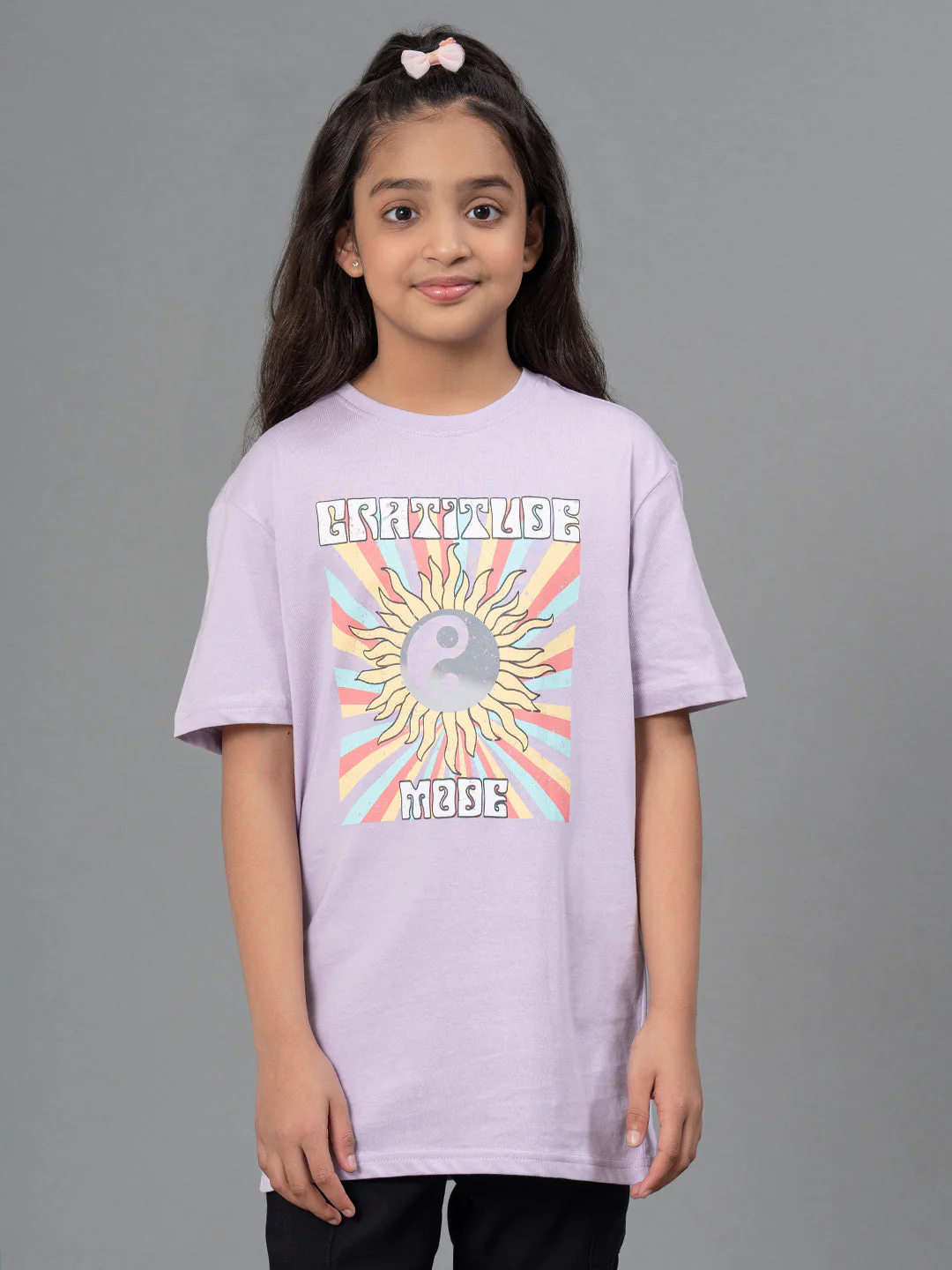 Lavender Color Girl's T-Shirt |Best in Comfort|Casual Fit| Cotton