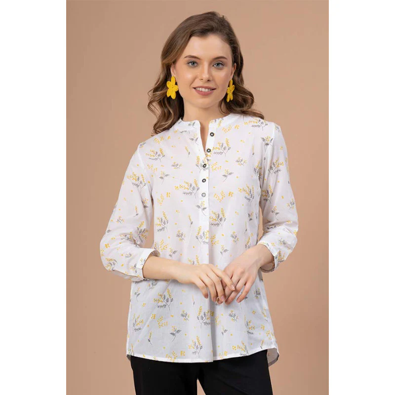 White Color Blouse Top for Women