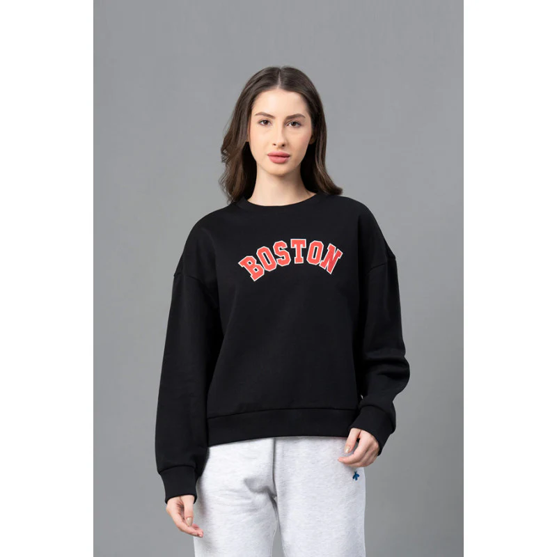 Women Black Graphic Print Sweatshirt