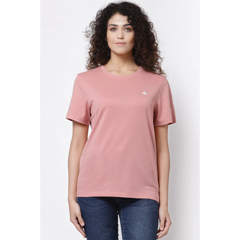 Women Coral Haze Round Neck T-Shirt