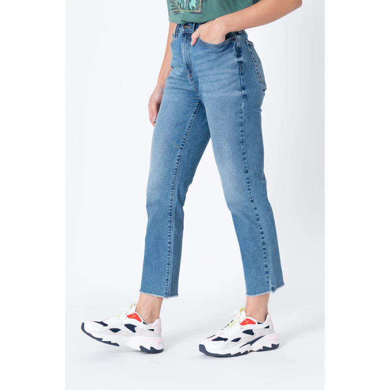 Women's Blue Straight Jeans - Image 2