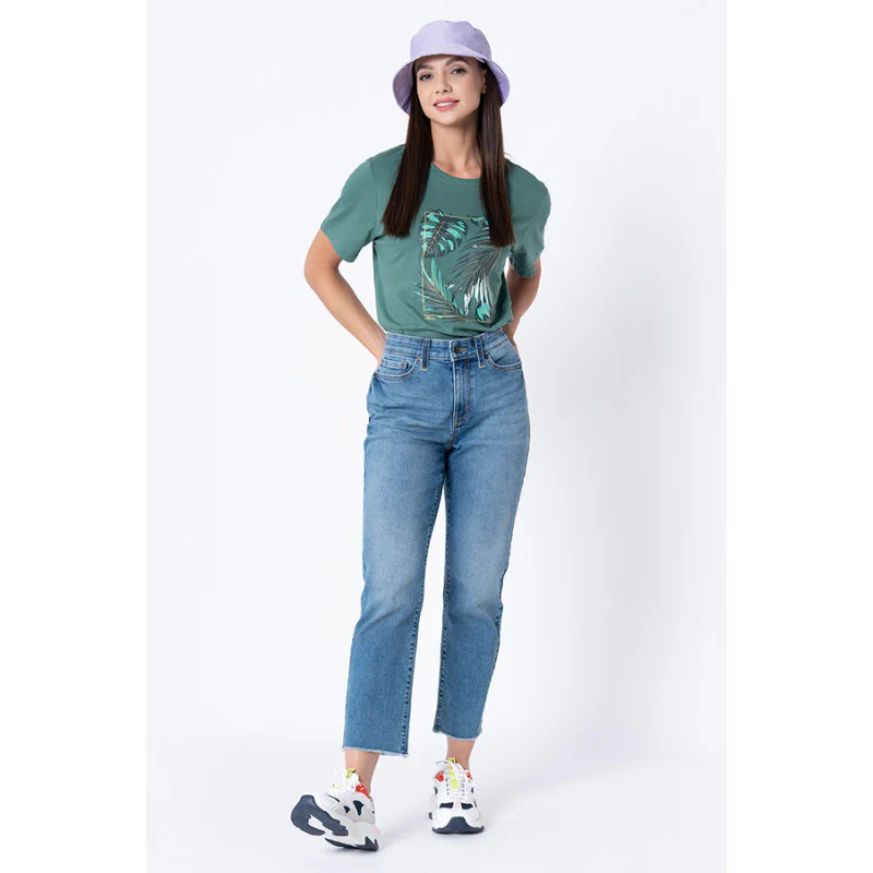 Women's Blue Straight Jeans - Image 5