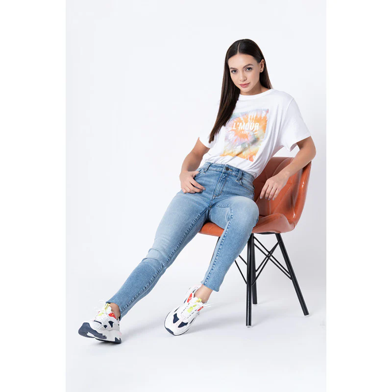 Women's Ice Blue Skinny Jeans - Image 5