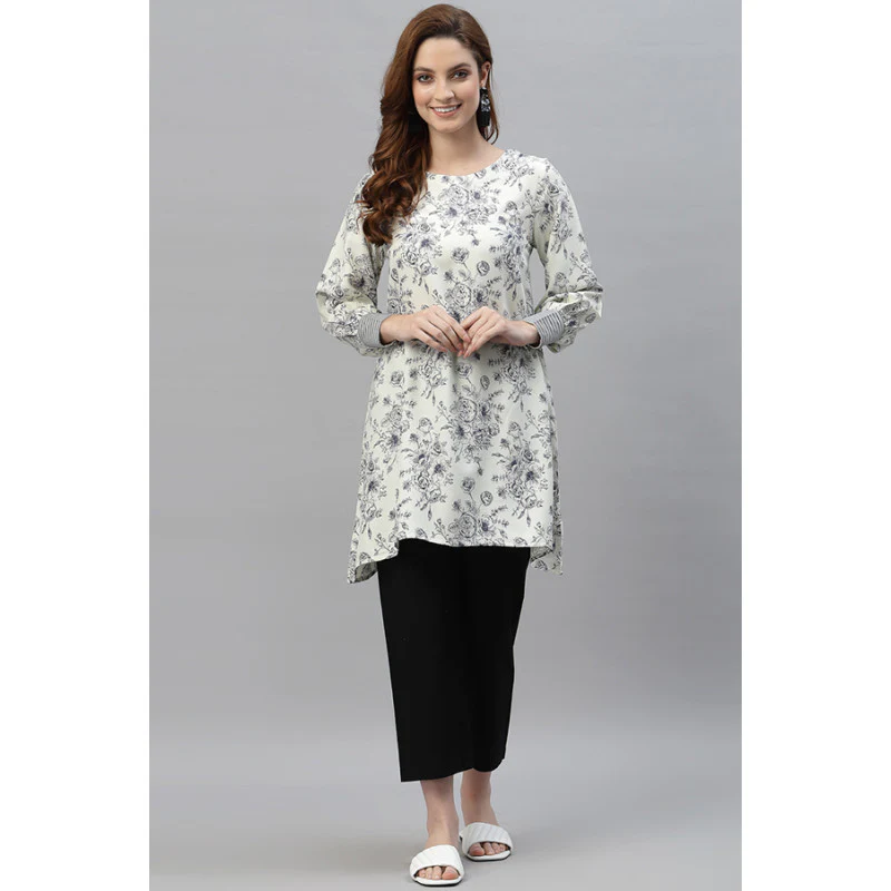 Women's Navy Printed Tunic