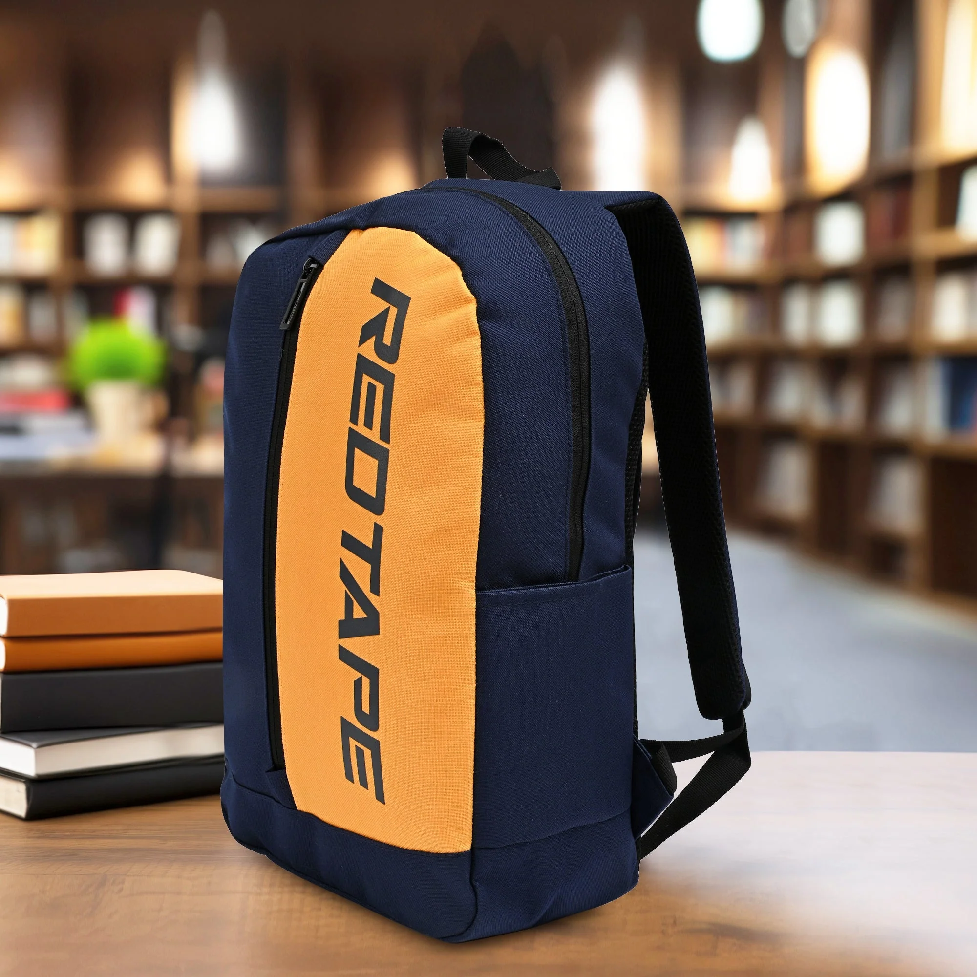 Navy Mustard Unisex 19.5L Polyester Laptop Backpack