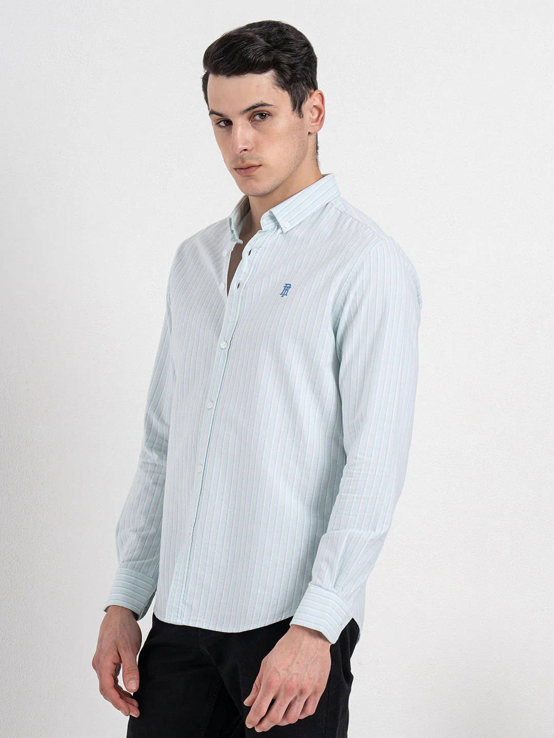 Oxford Striped Shirt for Men - Image 3