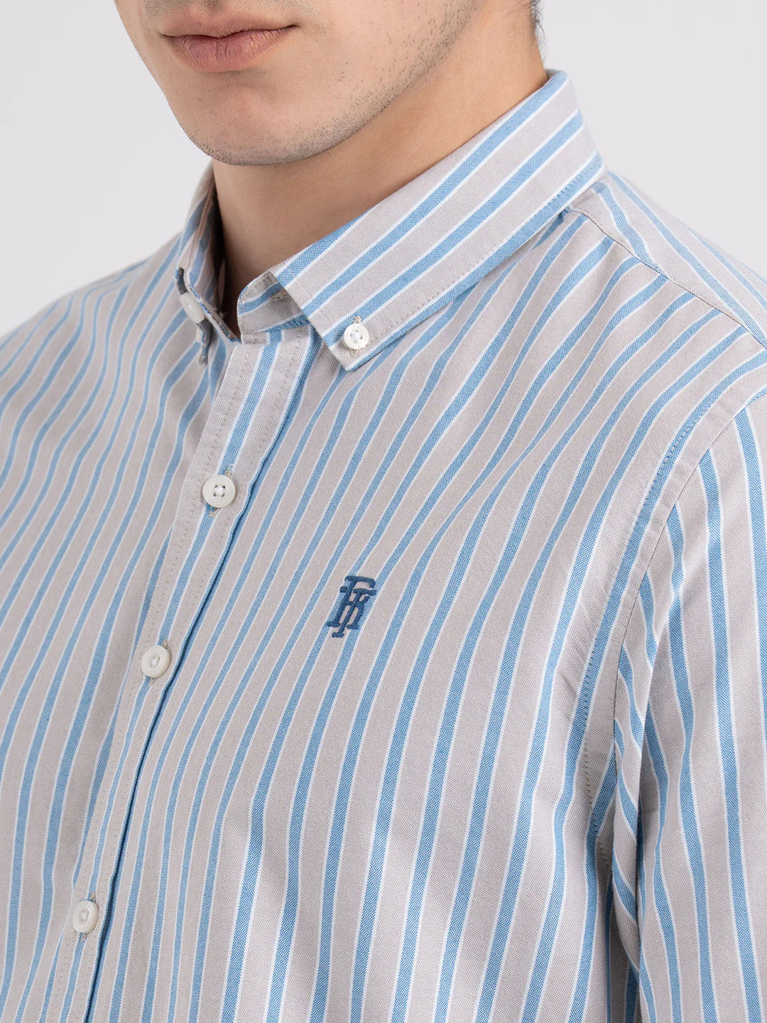 Oxford Striped Shirt for Men - Image 5