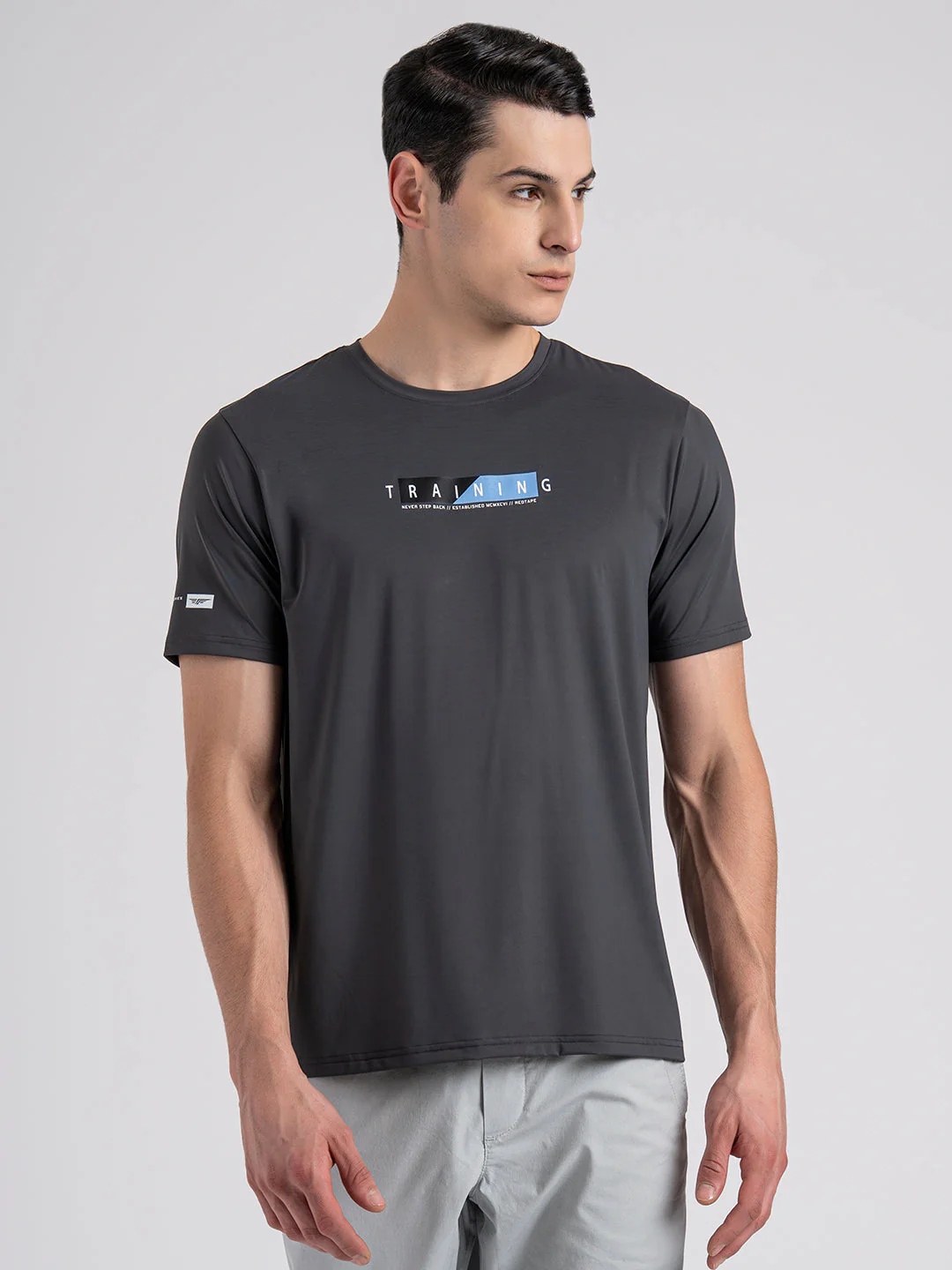 Printed Activewear Round Neck T-Shirt for Men