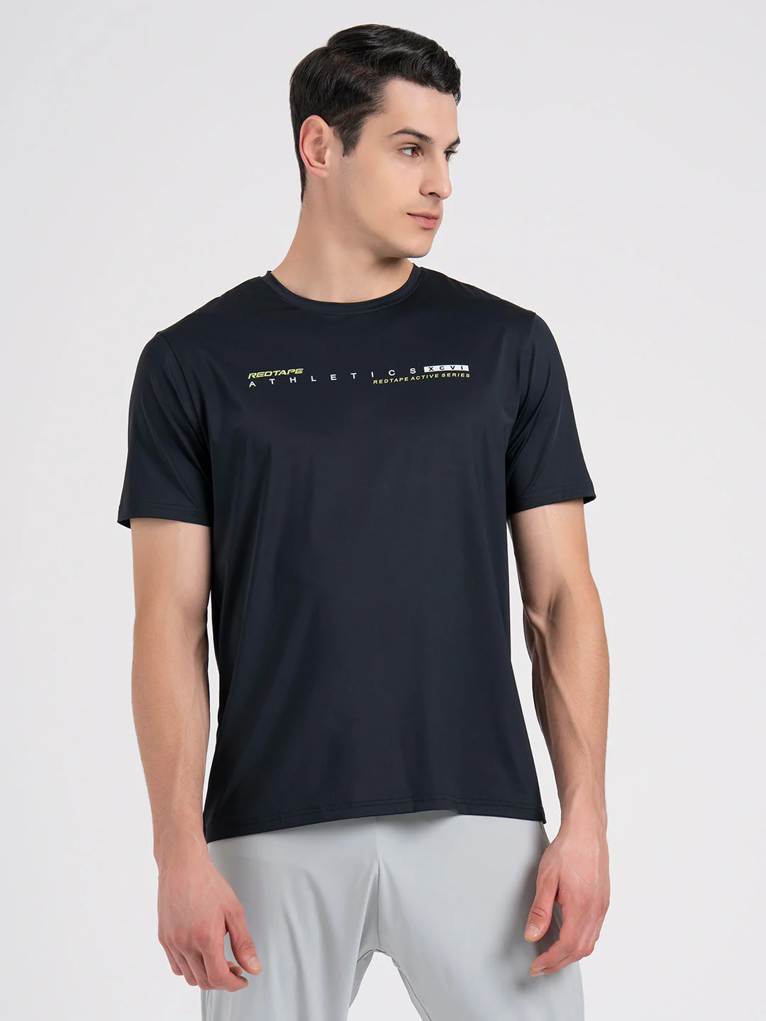 Printed Activewear Round Neck T-Shirt for Men