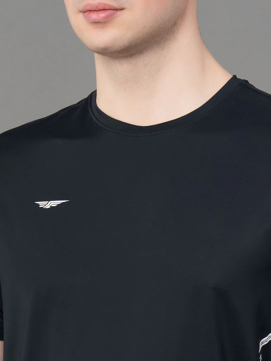 Printed Black Activewear T-Shirt for Men - Image 4