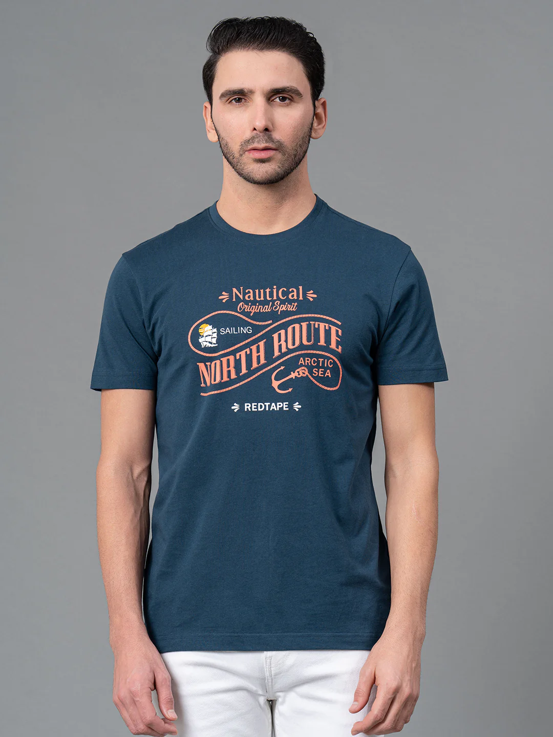 Printed Round Neck T-Shirt for Men