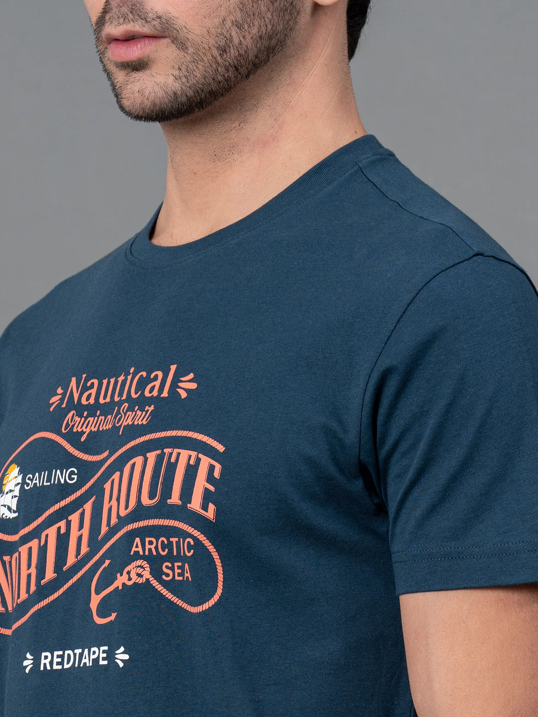 Printed Round Neck T-Shirt for Men - Image 4