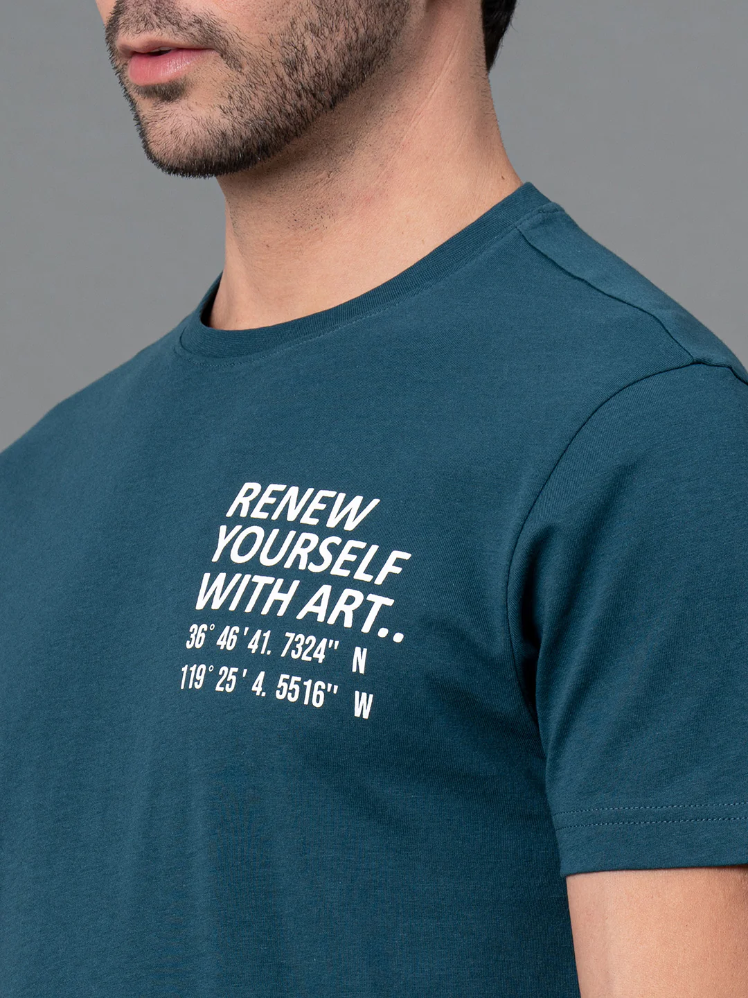 Printed Round Neck T-Shirt for Men - Image 4