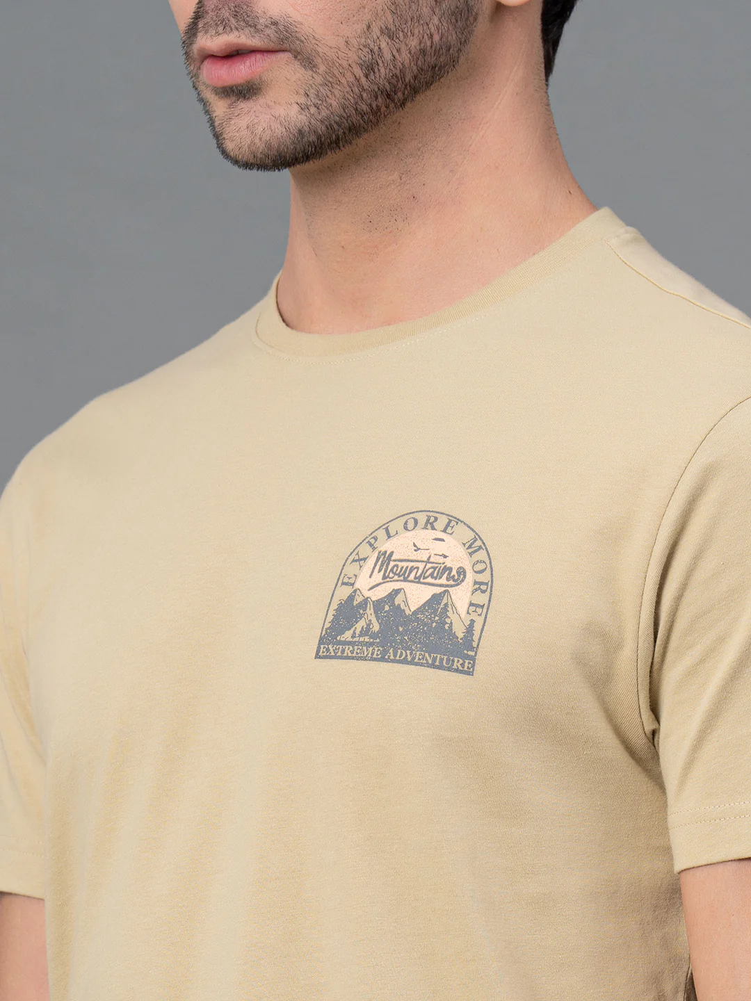 Printed Round Neck T-Shirt for Men - Image 4