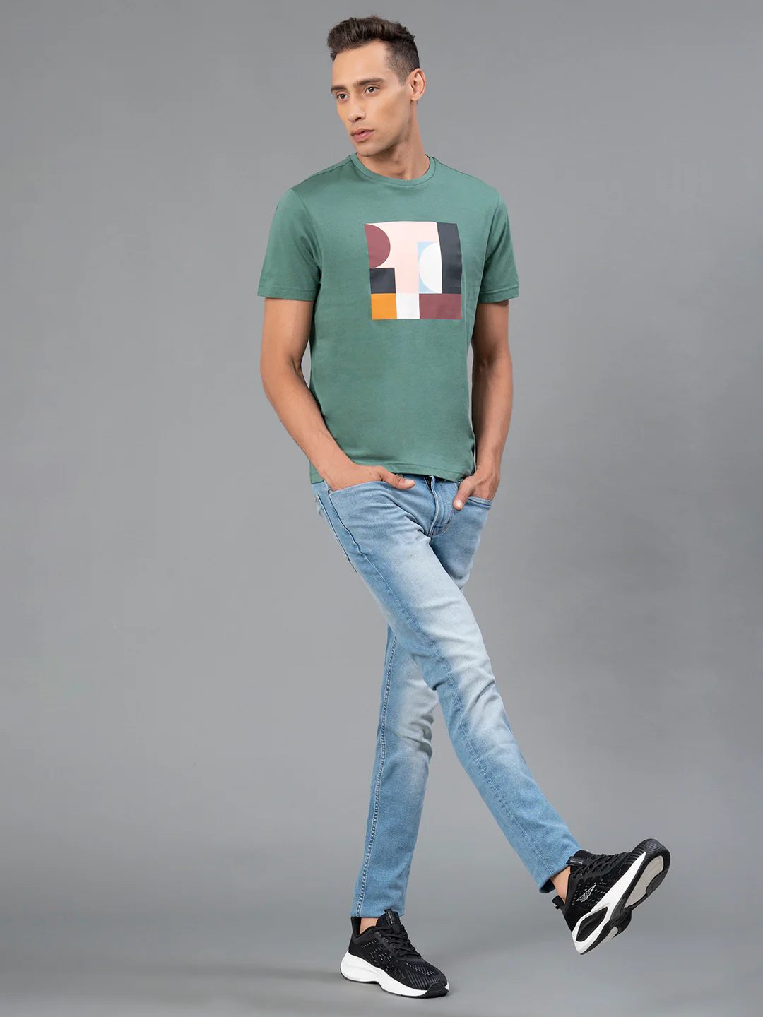 Printed Round Neck T-Shirt for Men - Image 5