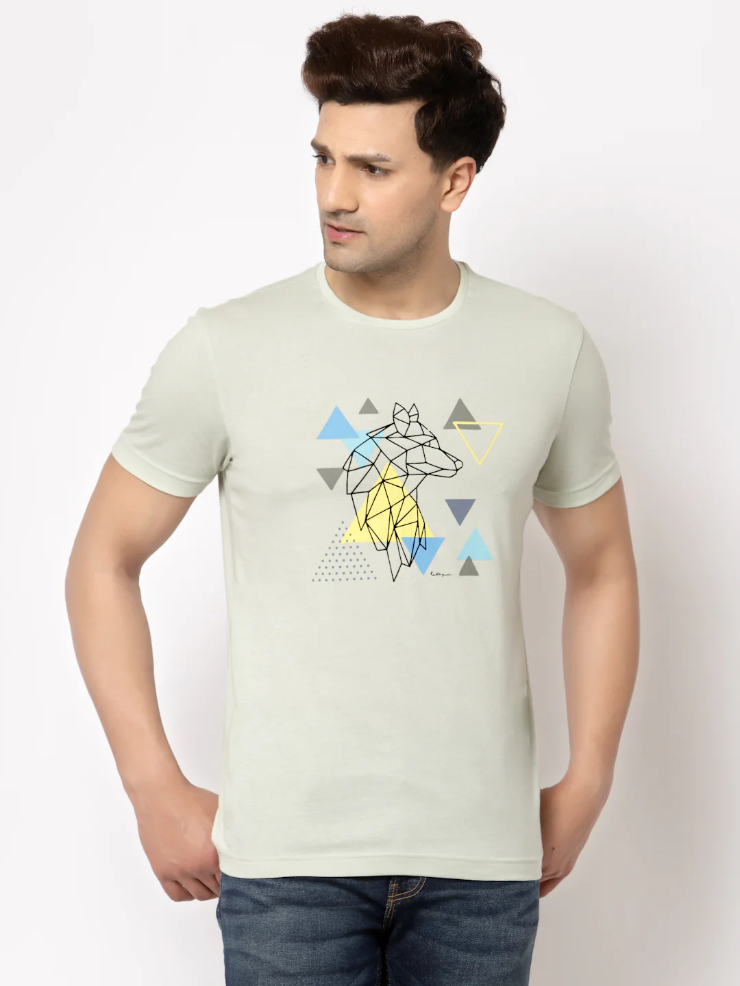 Printed Round Neck T-Shirt for Men