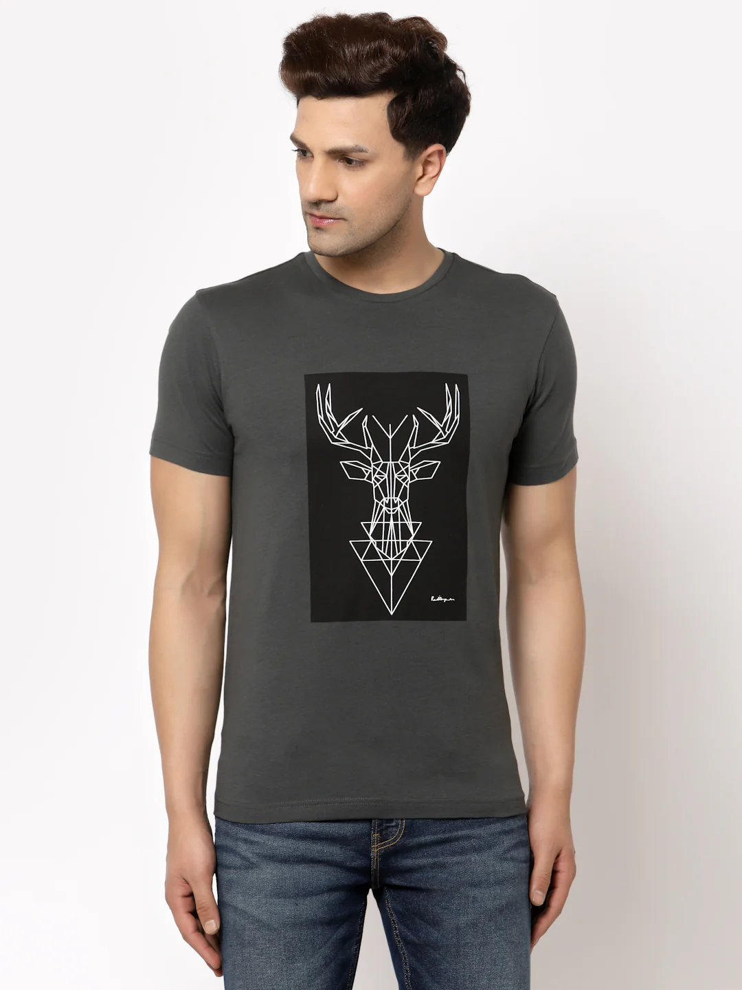 Printed Round Neck T-Shirt for Men