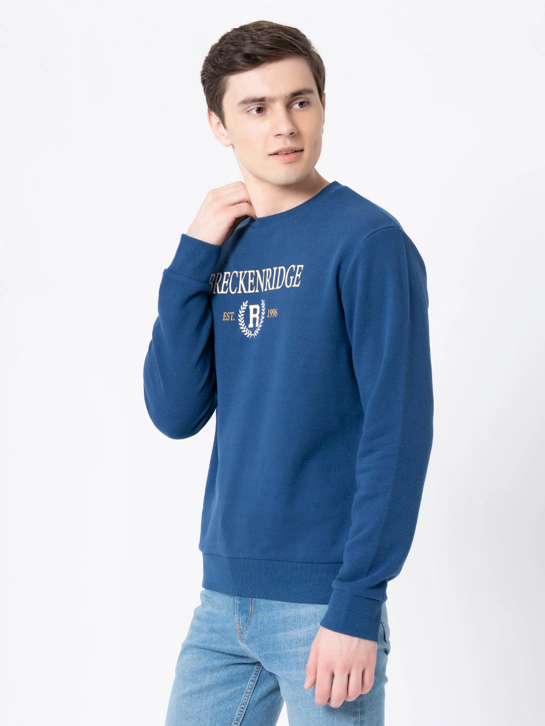 Airforce Blue Casual Sweatshirt for Men - Image 2