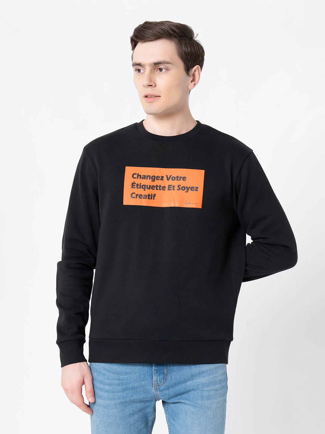 Black Casual Sweatshirt for Men