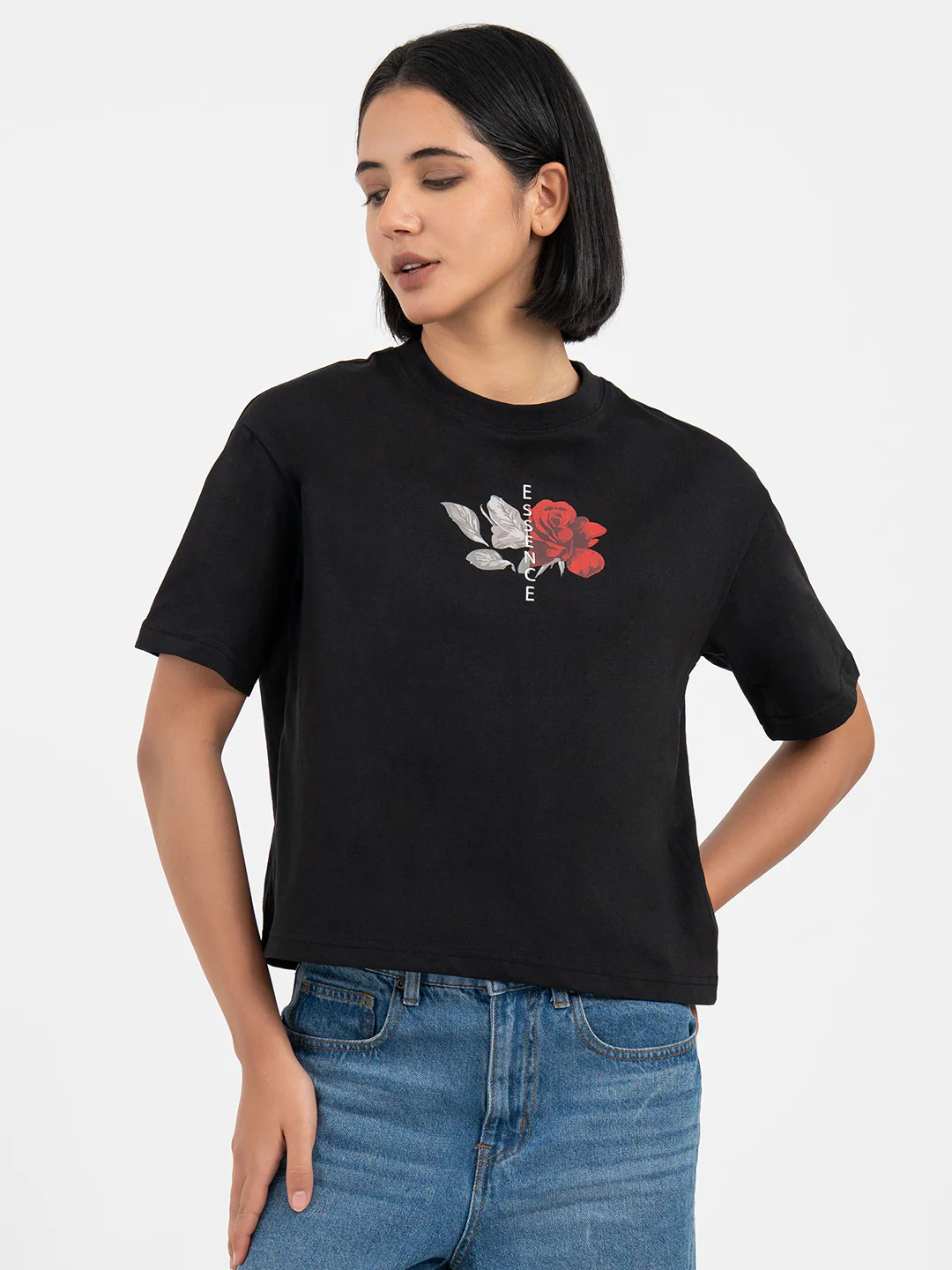 Black Polo T-Shirt for Women - Image 8