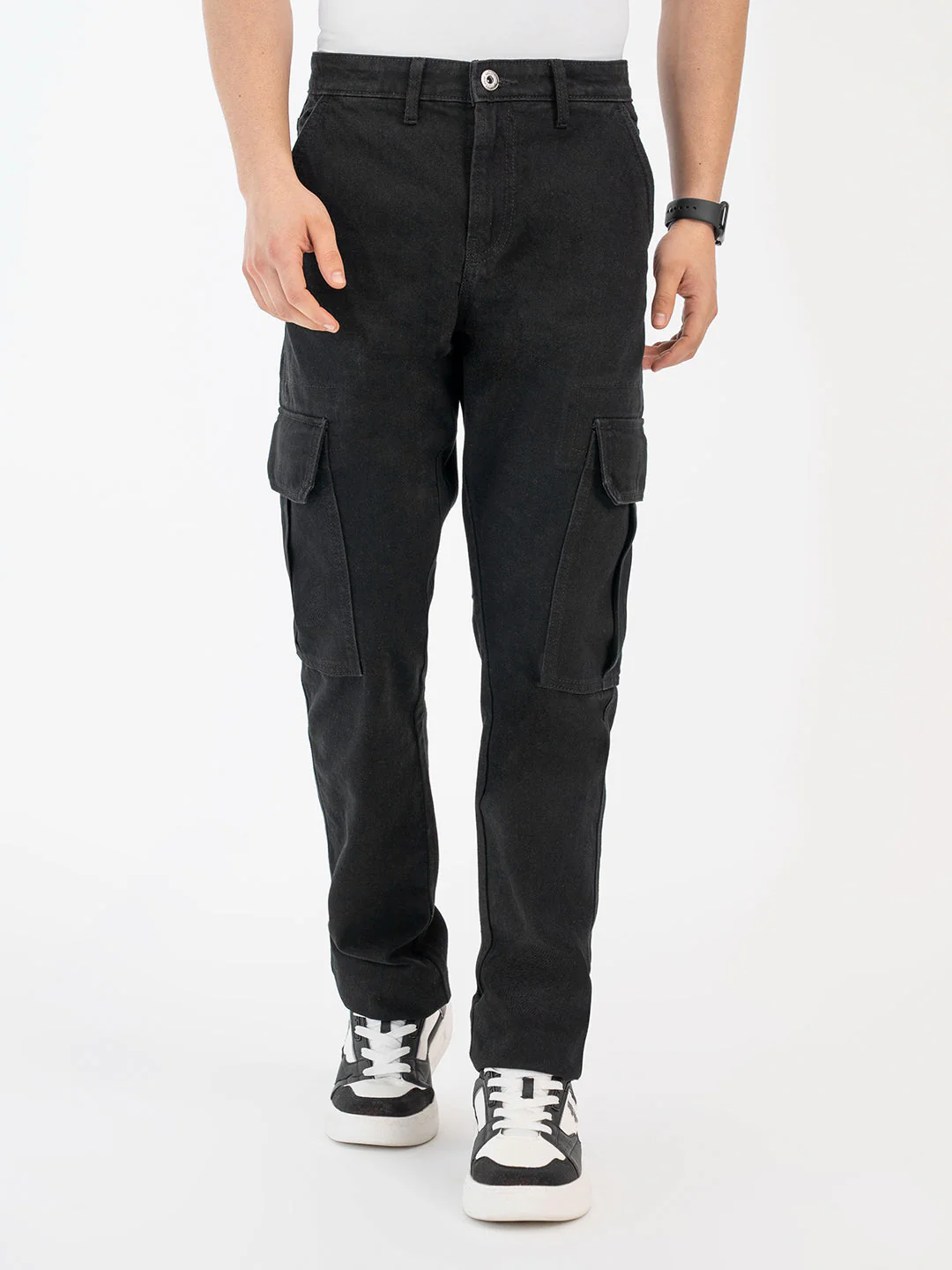 Red Tape Carbon Black Jeans for Men