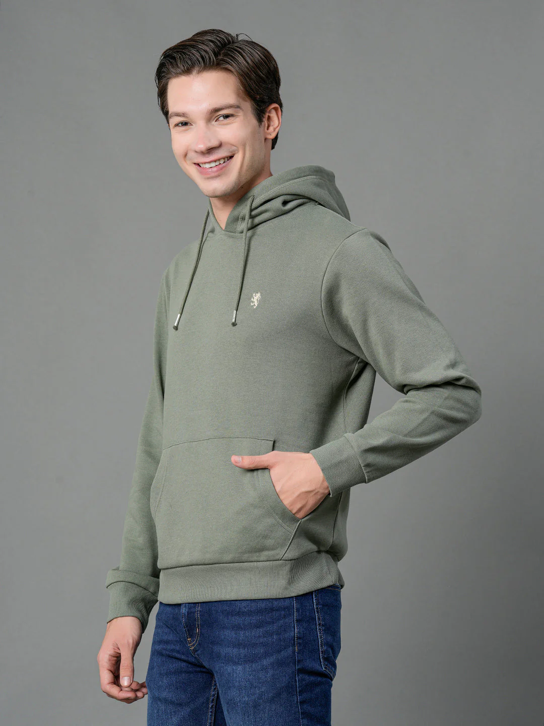 Casual Solid Hoodie For Men - Image 2