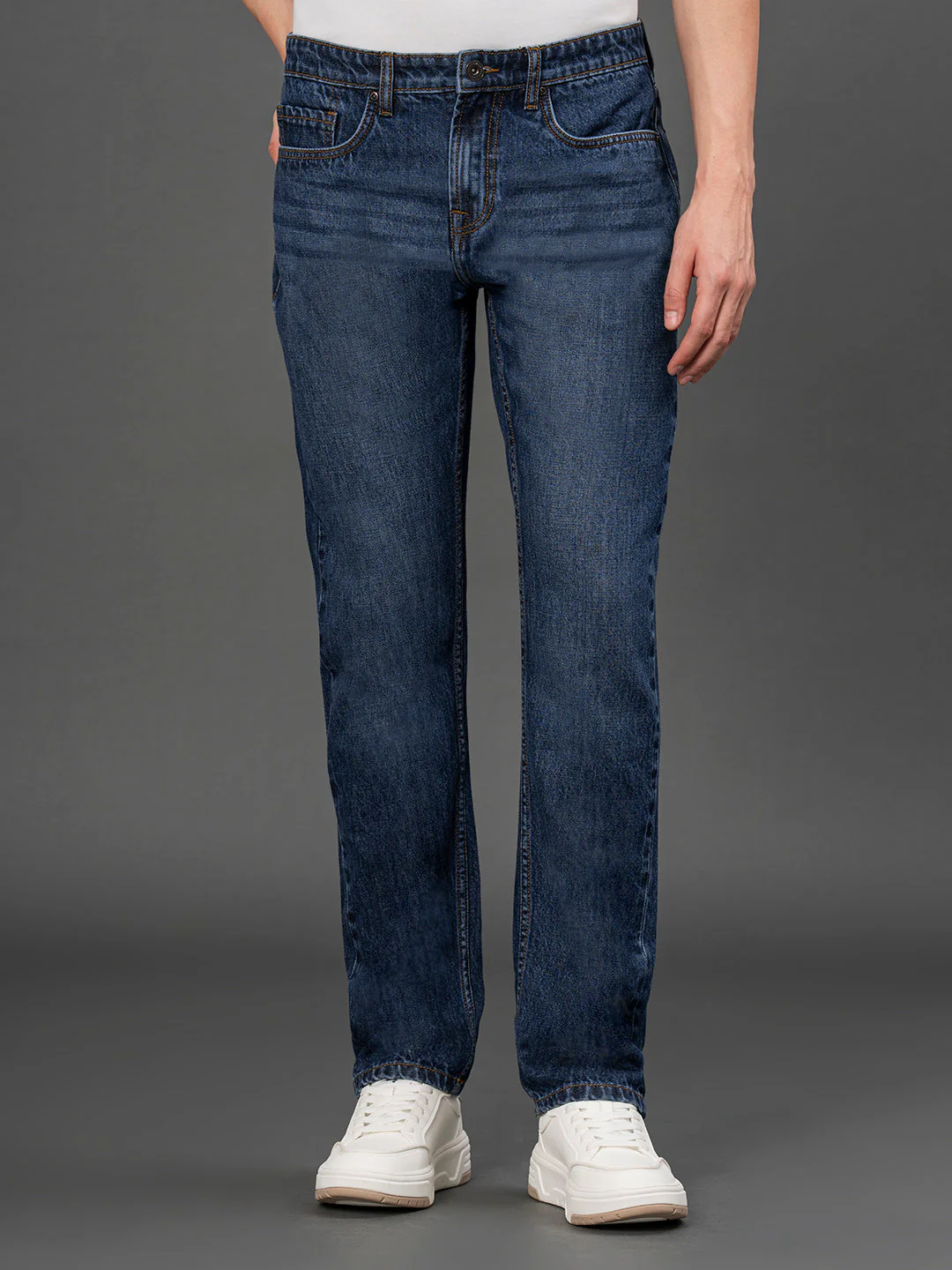 Classic Straight Fit Denim Jeans for Men