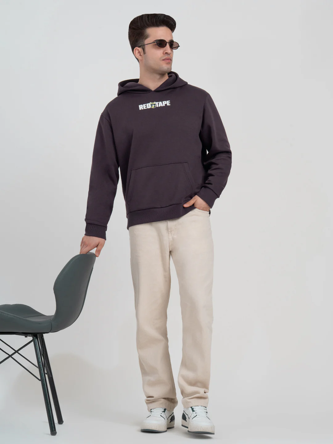 Deep Purple Graphic Winter Hoodie for Men | Casual Winter Comfort