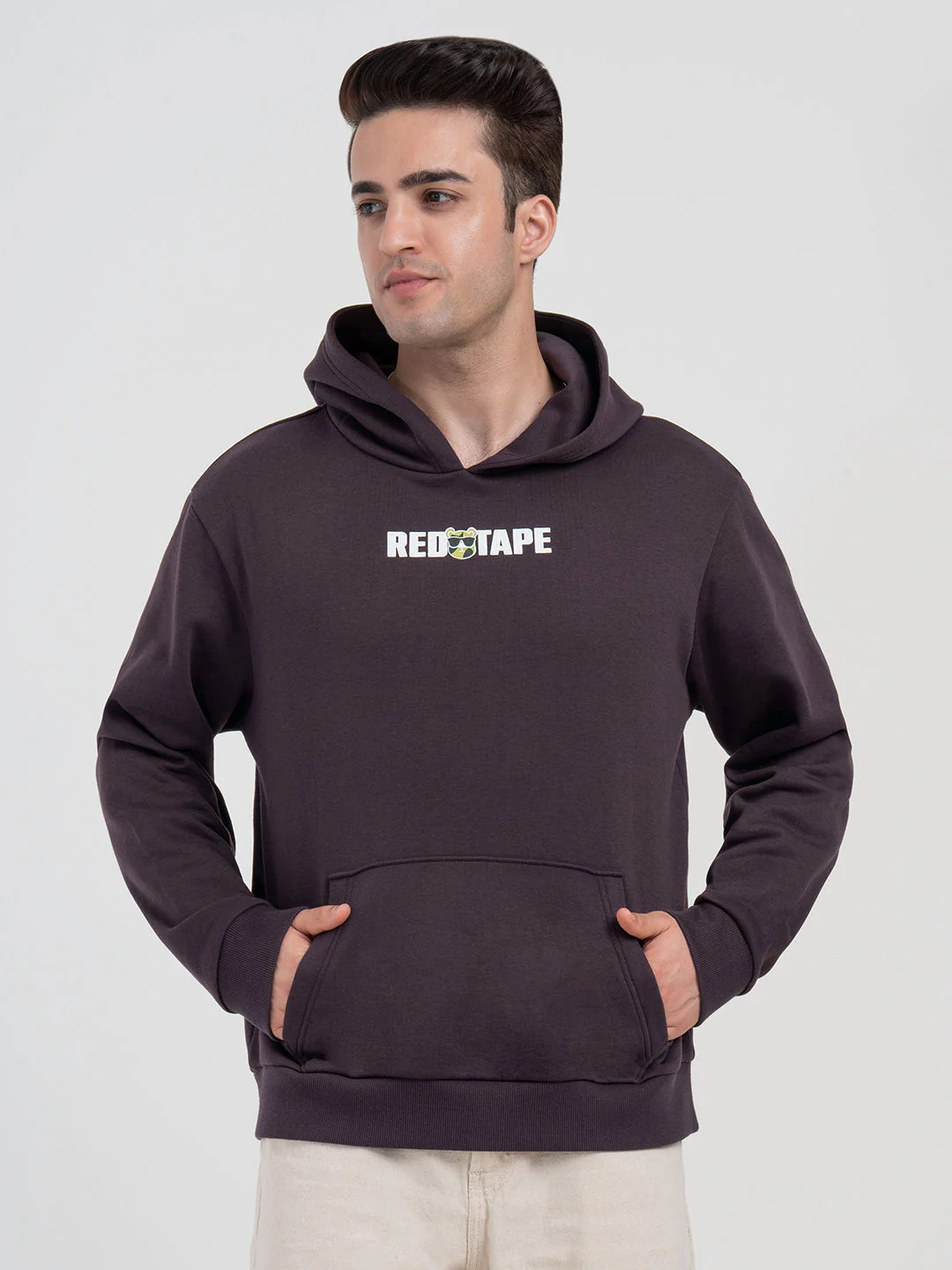 Deep Purple Graphic Winter Hoodie for Men | Casual Winter Comfort - Image 5