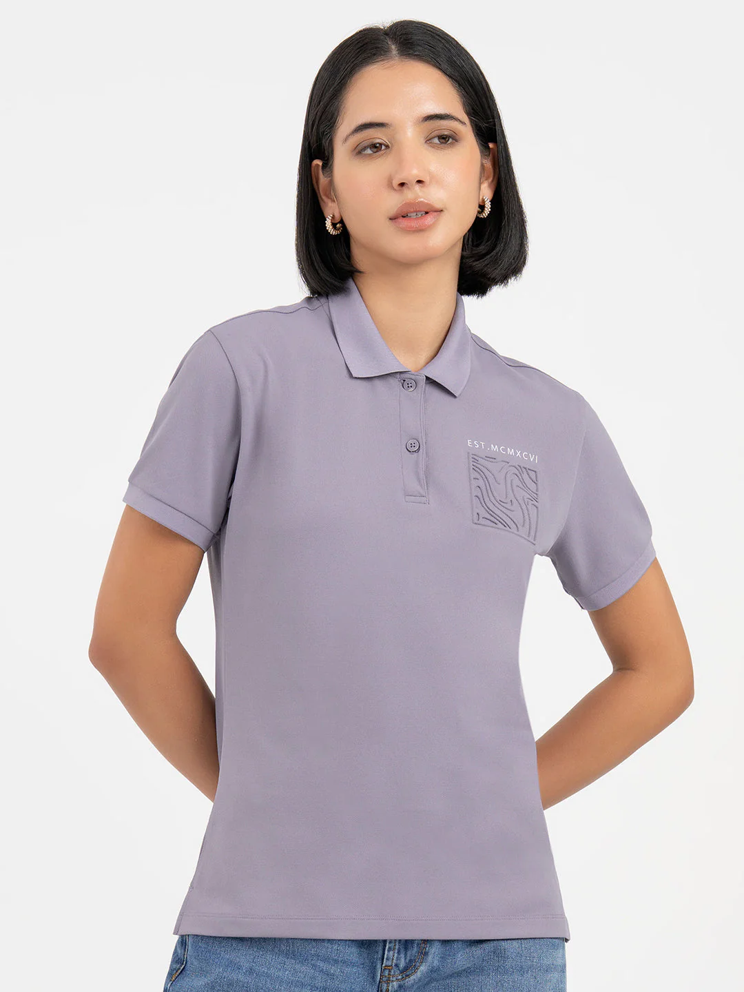 Deep Purple Polo T-Shirt for Women