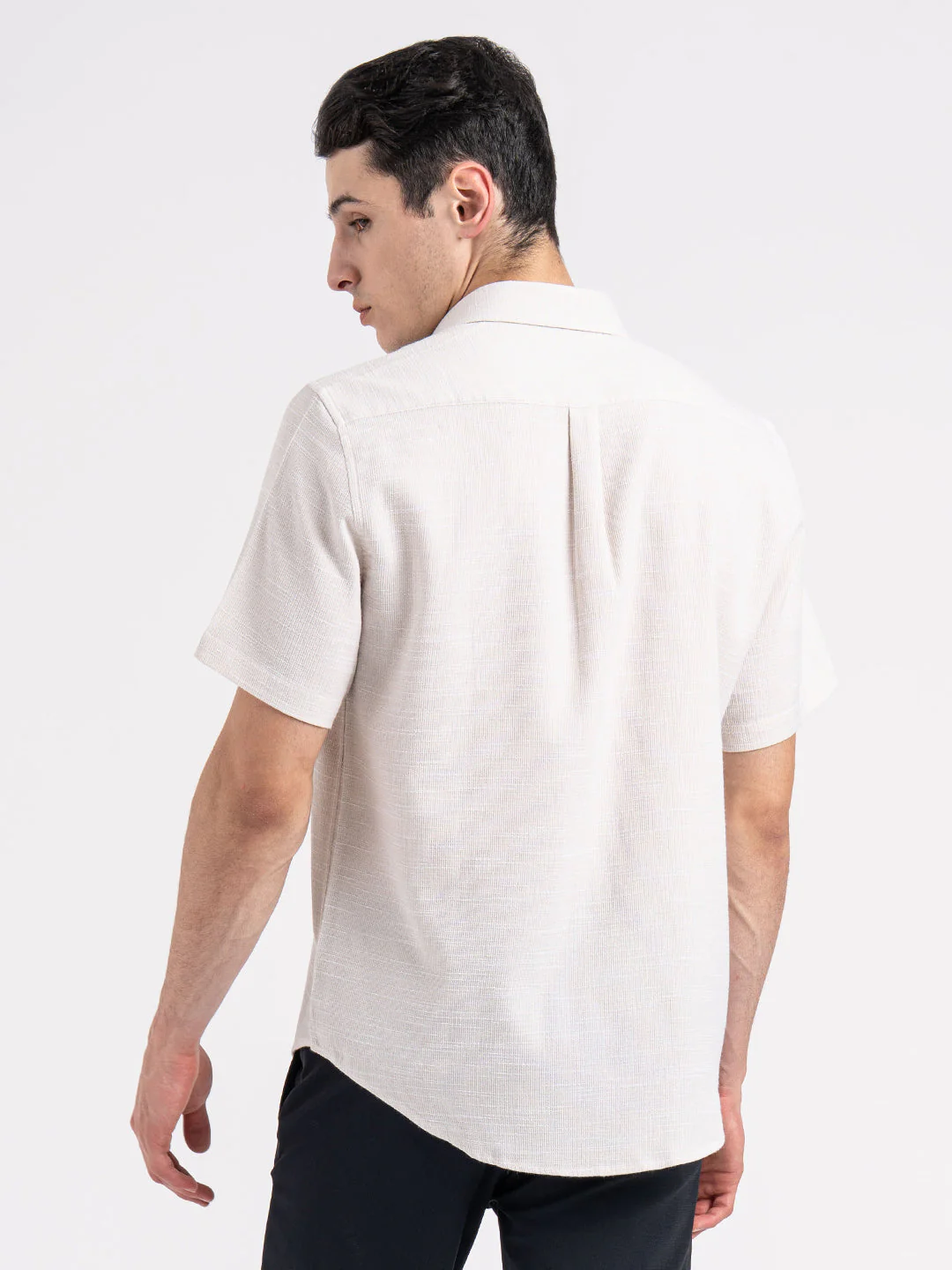 Dobby Half Slevee Button Down Shirt for Men | Your Go To for Comfort and Style - Image 3