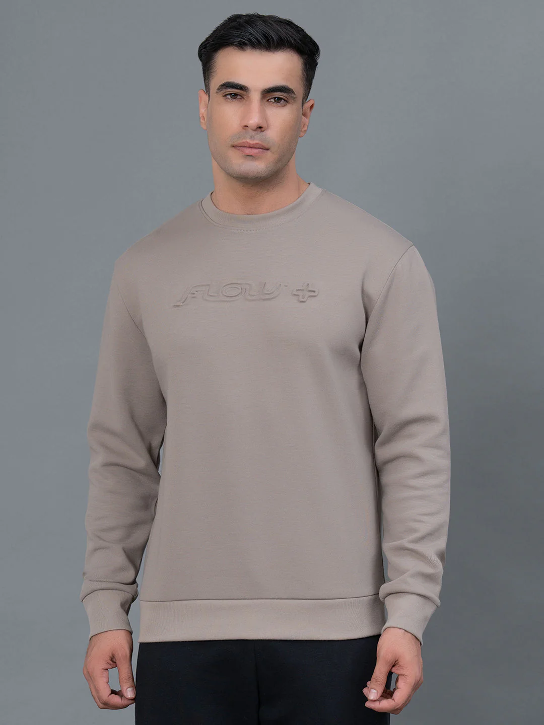 Embossed Athleisure Sweatshirt for Men