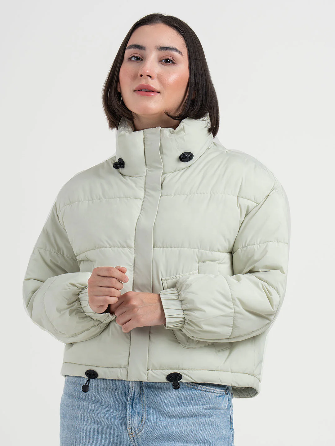 Green Bomber Jacket for Women | Stylish Winter Essential - Image 2