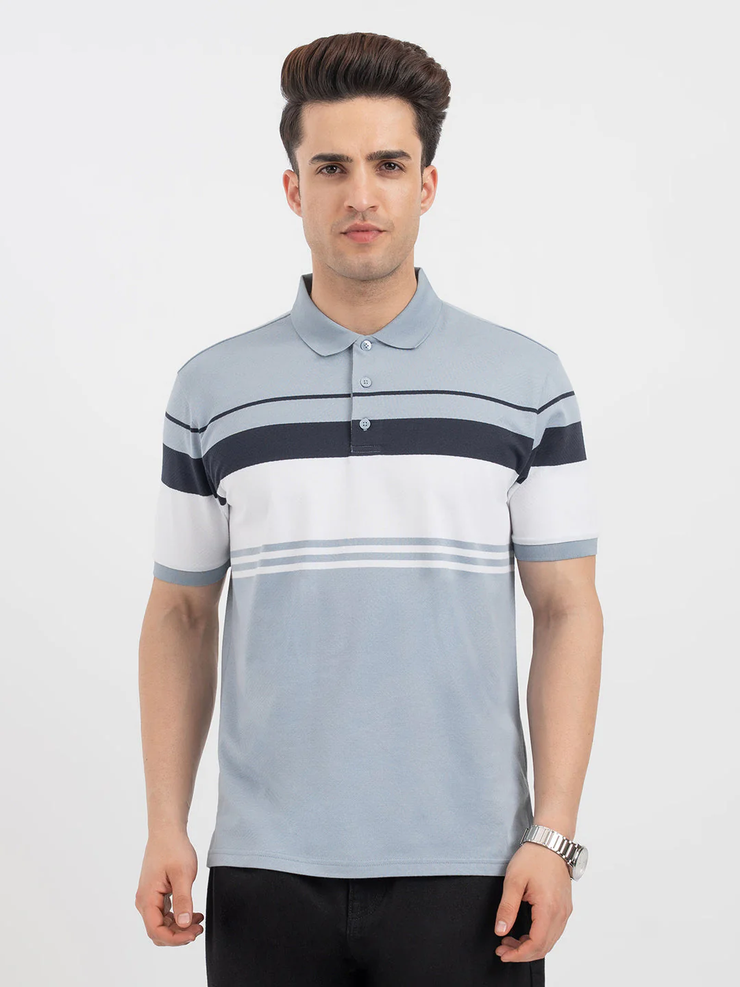 Red Tape Light Blue Polo T-Shirt for Men