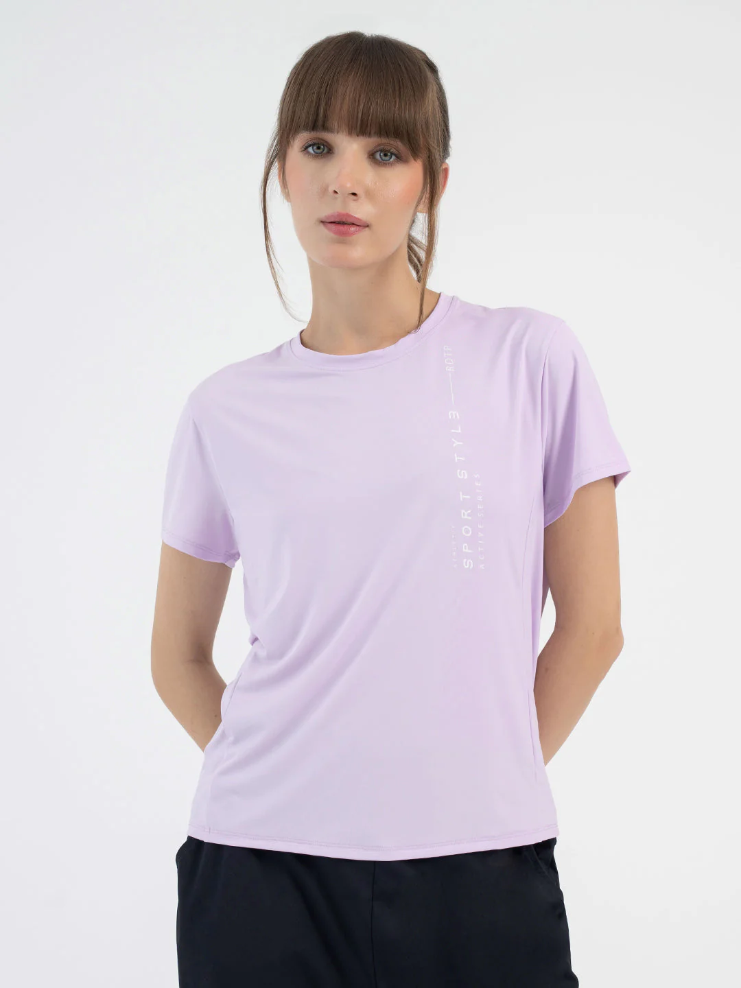 Light Purple Activewear T-Shirt for Women - Image 7