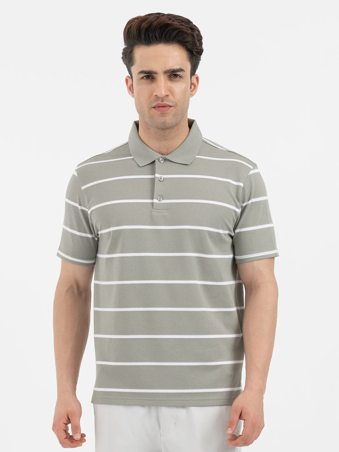 Red Tape Light Green Polo T-Shirt for Men