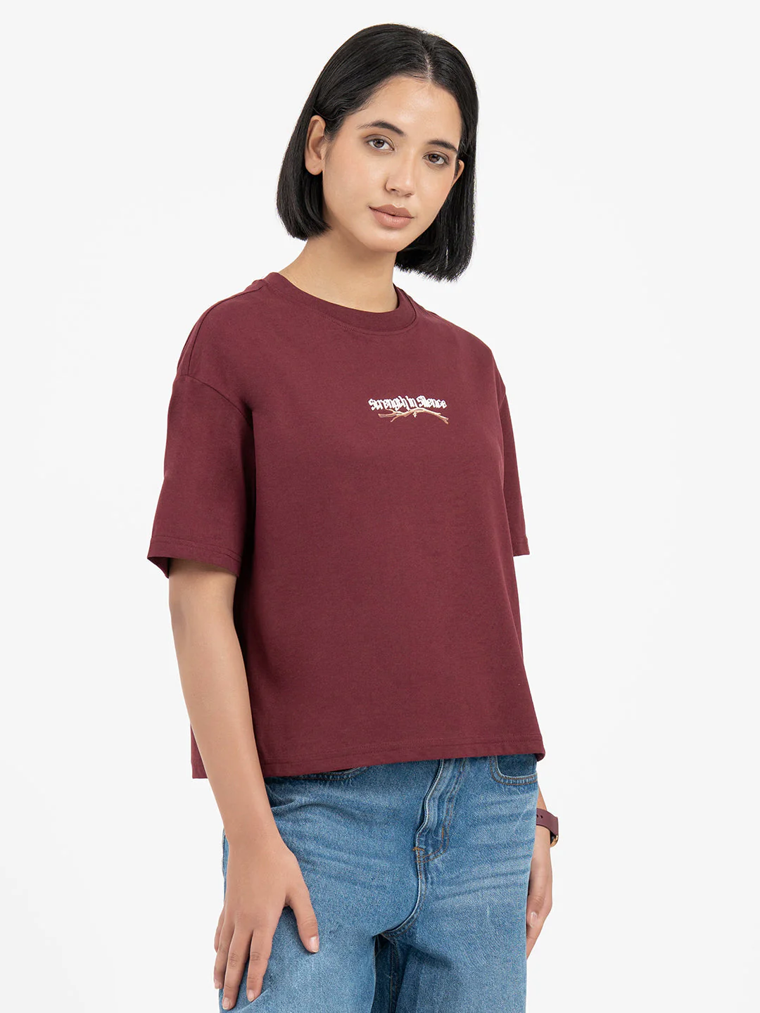 Maroon T-Shirt for Women