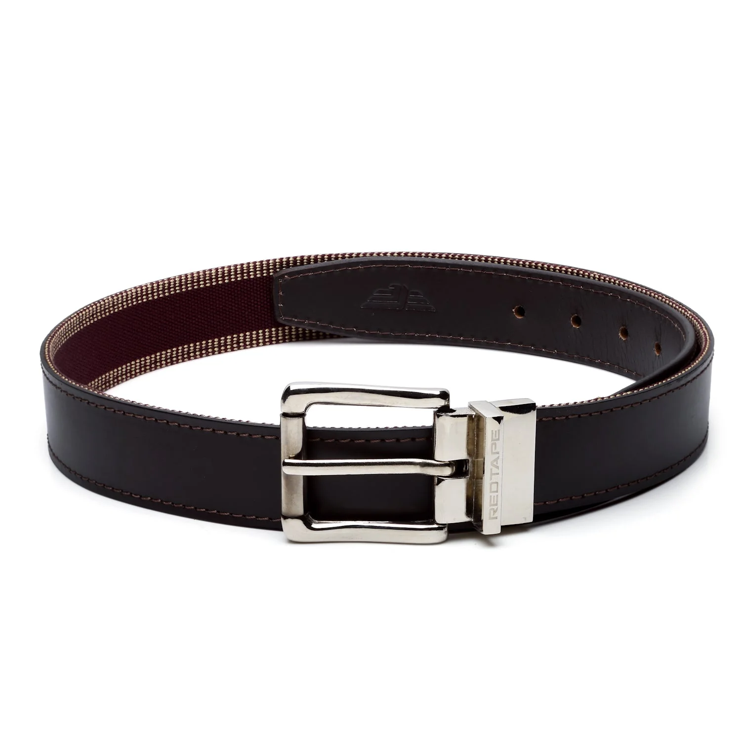Men Bordo Leather Reversible Belt