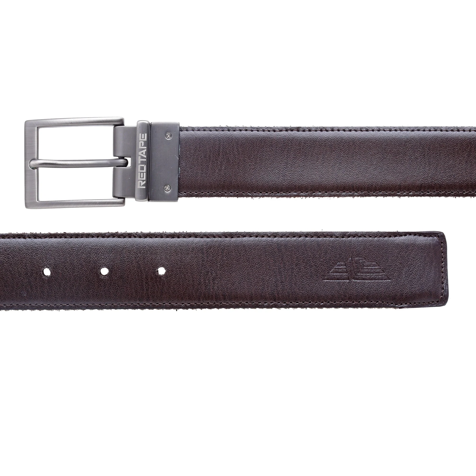 Men Brown Leather Belt - Image 3