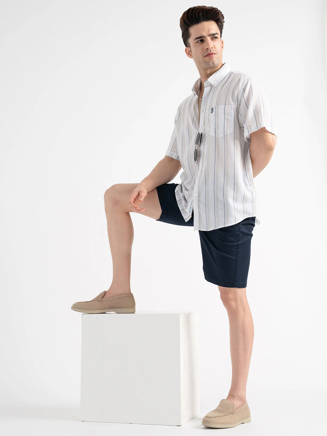 Men’s Casual Off-White Shirt - Image 5