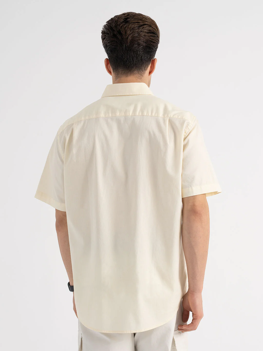 Men’s Casual Pastel Yellow Shirt - Image 4