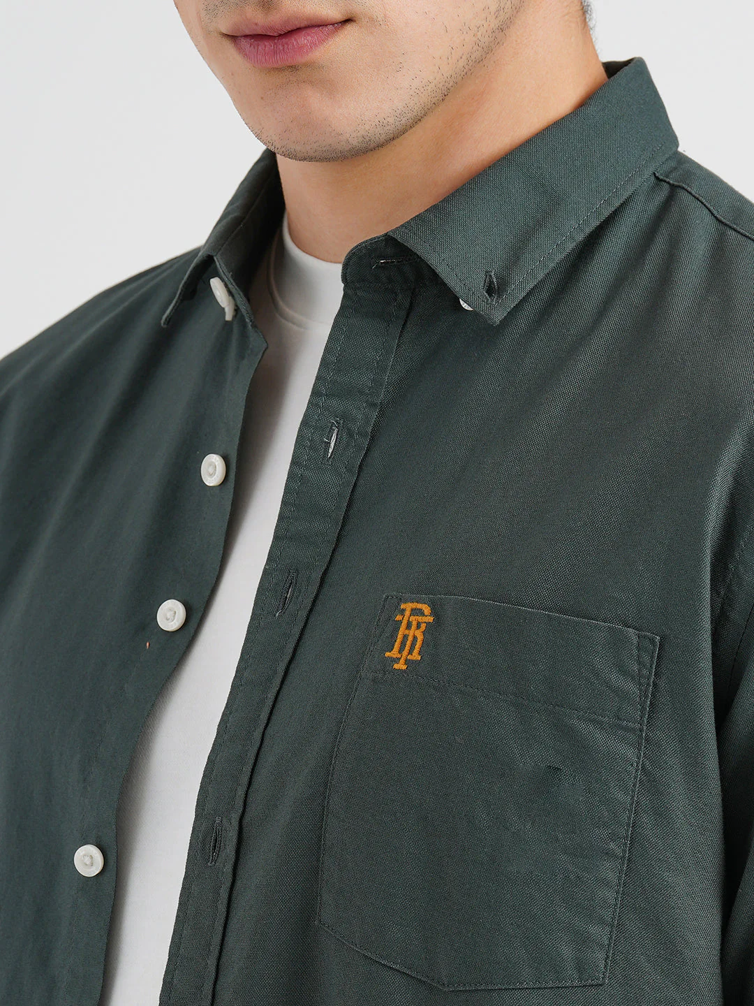 Oxford Solid Shirt for Men - Image 4