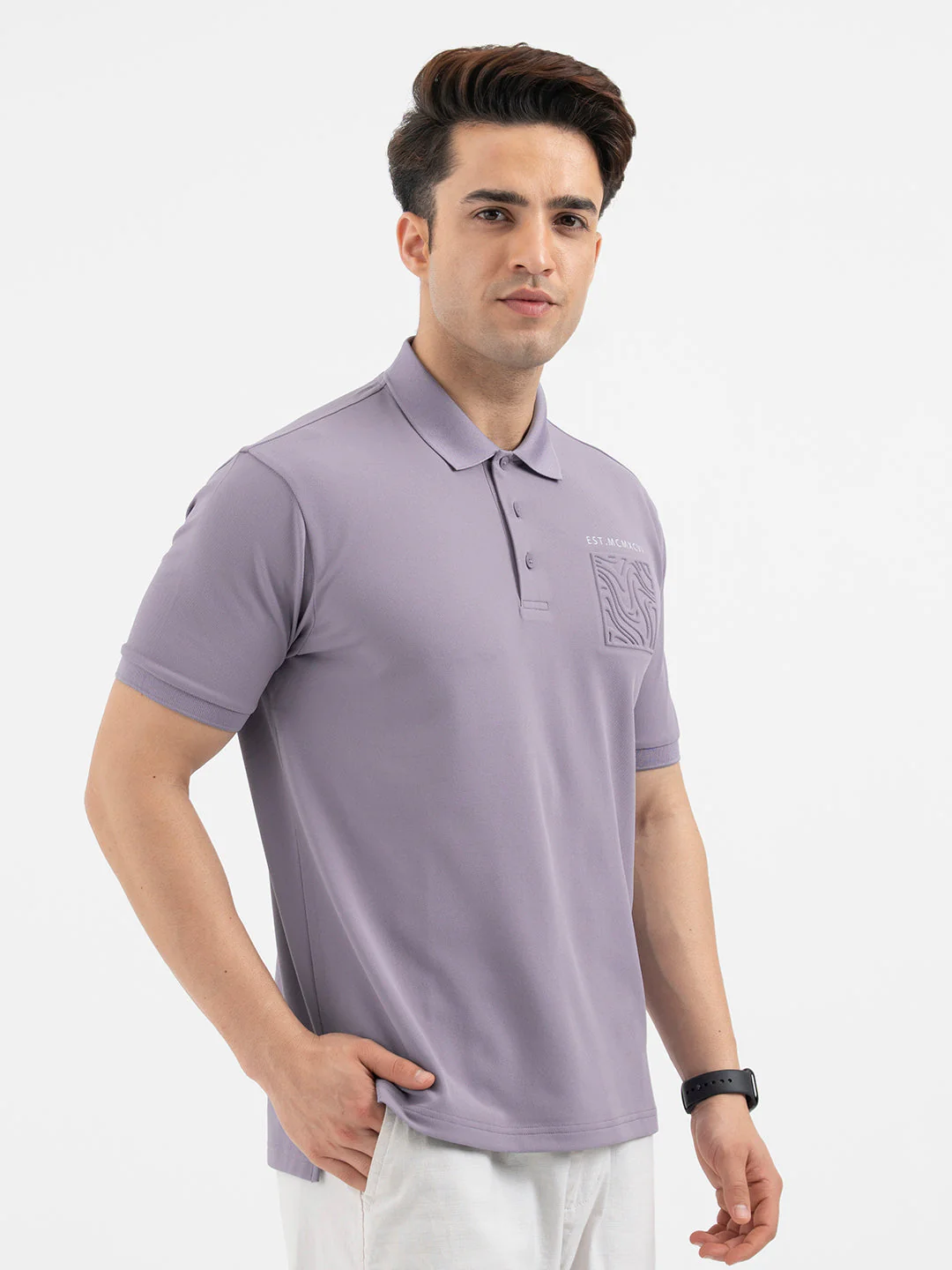 Red Tape Men’s Deep Purple Polo T-Shirt - Image 6