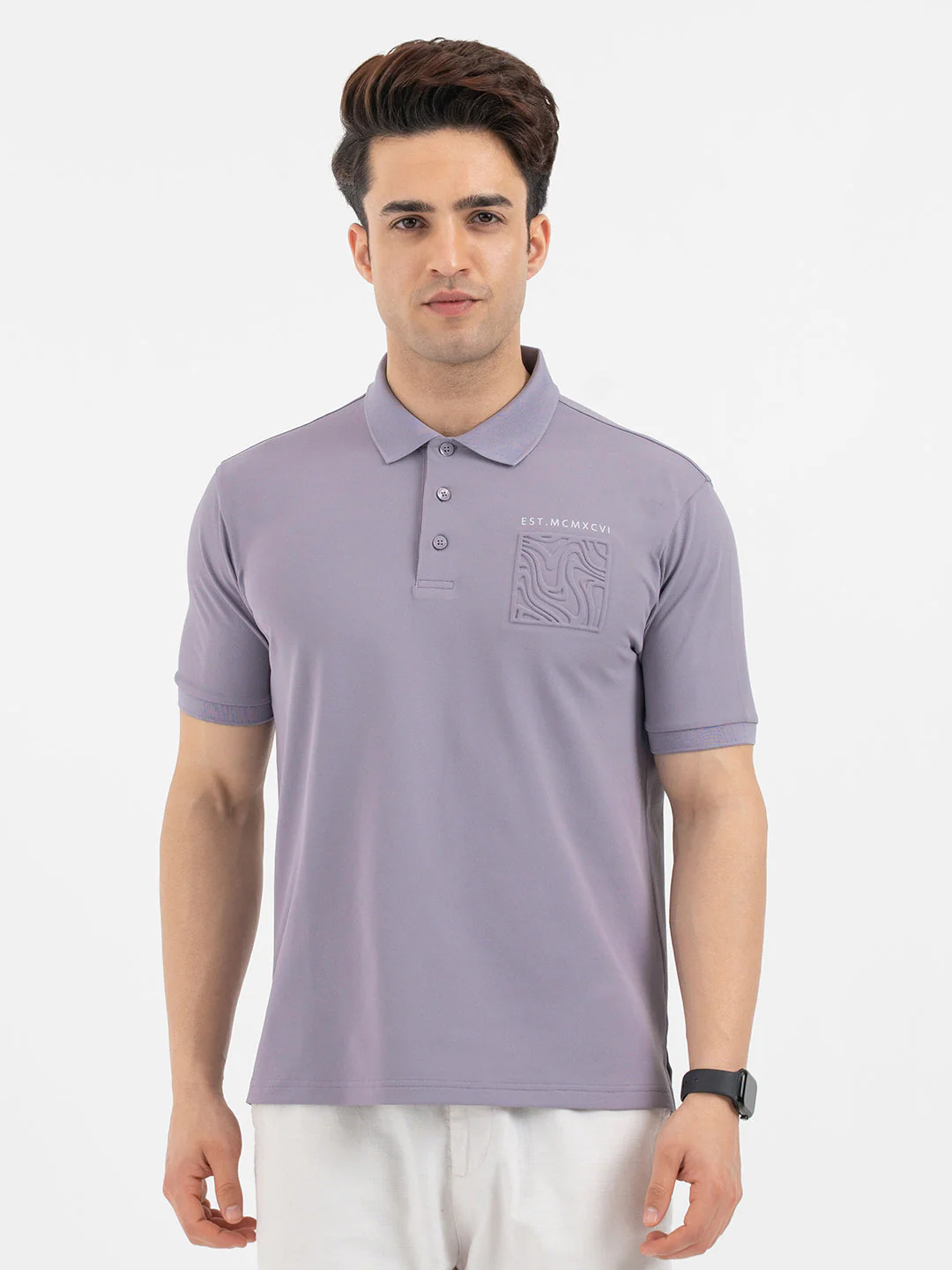 Red Tape Men’s Deep Purple Polo T-Shirt - Image 7