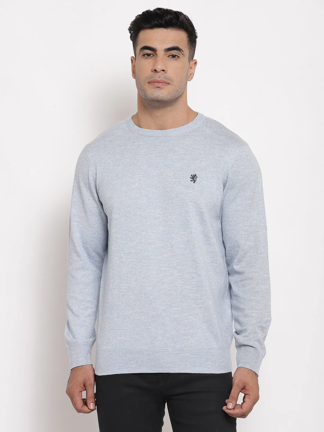 Men Light Blue Sweater