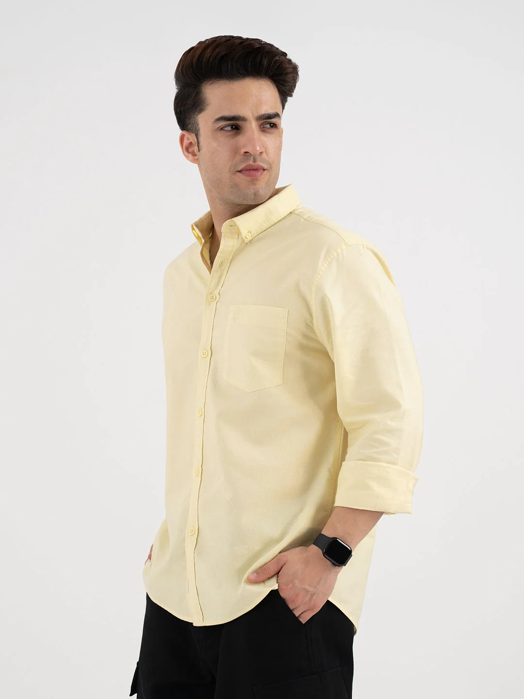 Red Tape Men’s Oxford Yellow Shirt - Image 2