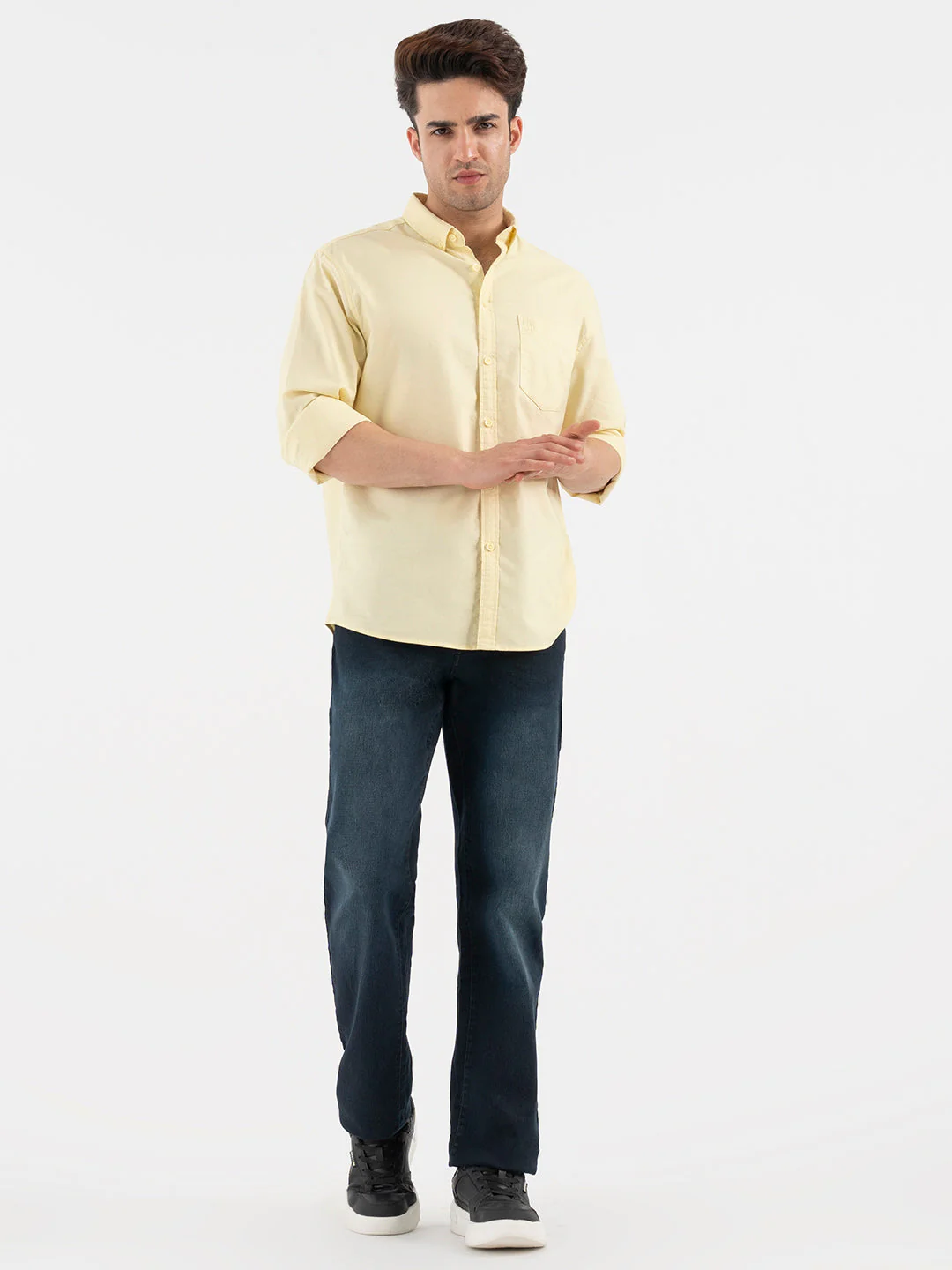 Red Tape Men’s Oxford Yellow Shirt - Image 5