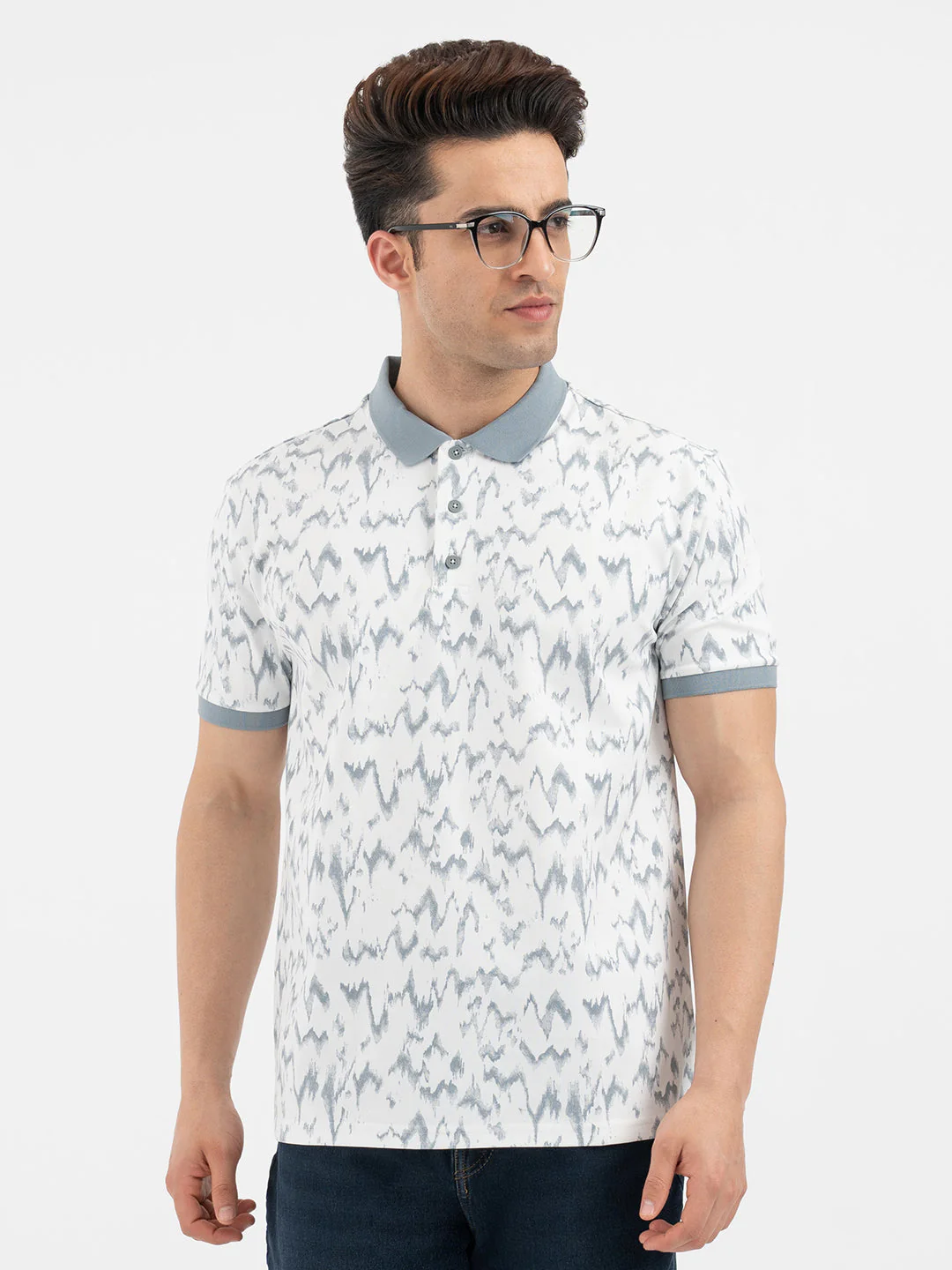 Red Tape Men’s Polo T-Shirt in White And Blue - Image 6