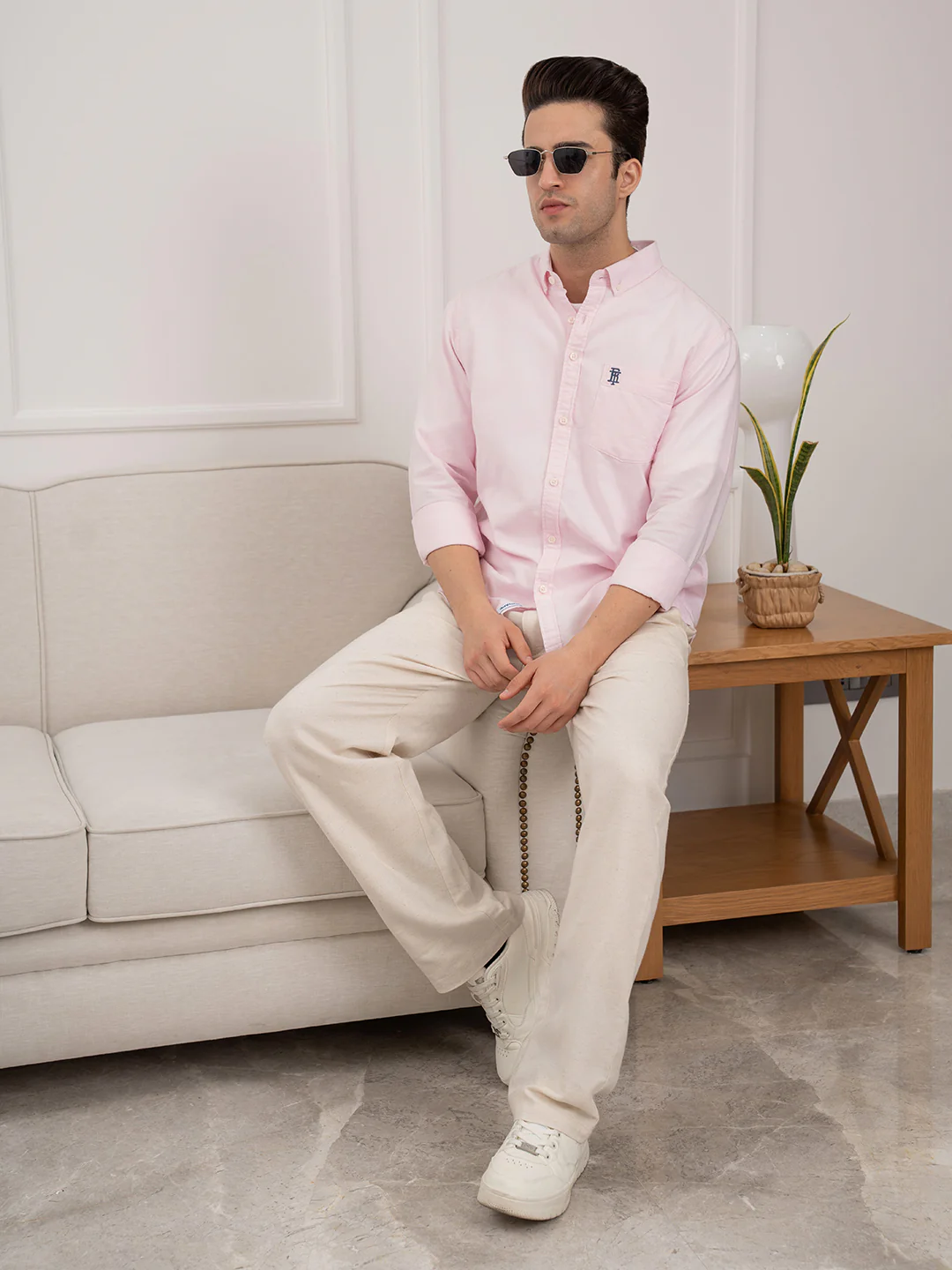 Men’s Pink Oxford Shirt | Refined Cotton Comfort